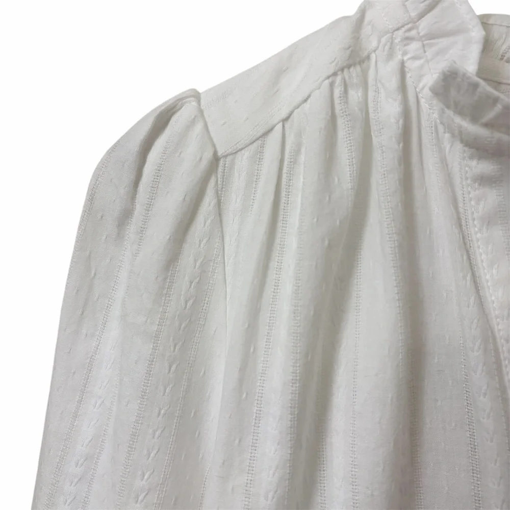 LOFT striped ruffle